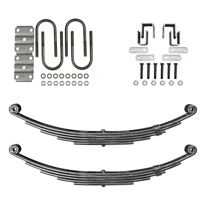 Suspension Kit Trailer 5 Leaf Double Eye Spring Suspension and Single Axle Hanger Kit for 3