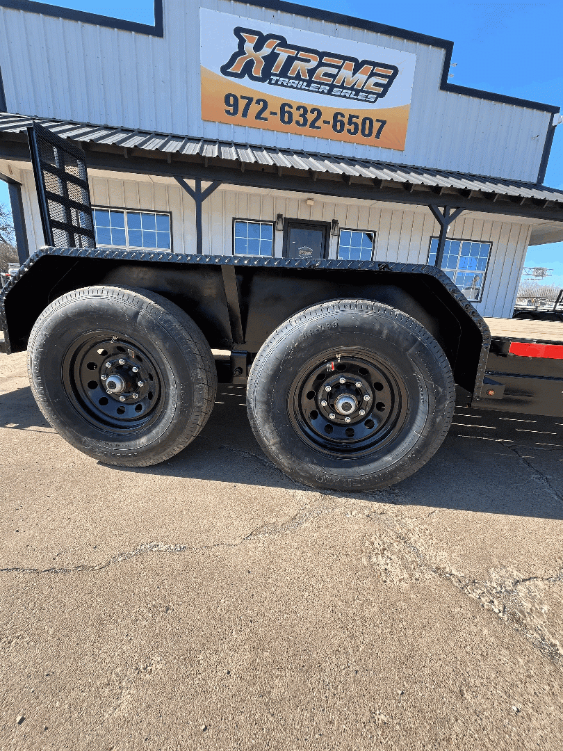 83X18 STANLEY UTILITY TRAILER W/ STAND UP RAMPS