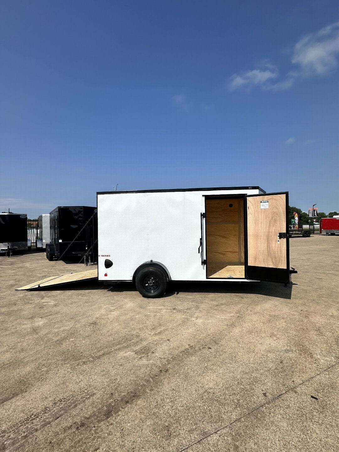 6X12 SINGLE AXLE CARGO 6'6 INTERIOR HEIGHT BLACK TRIM CONTINENTAL / ENCLOSED TRAILER